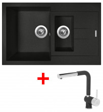 Sinks AMANDA 780.1 Metalblack + Mix...